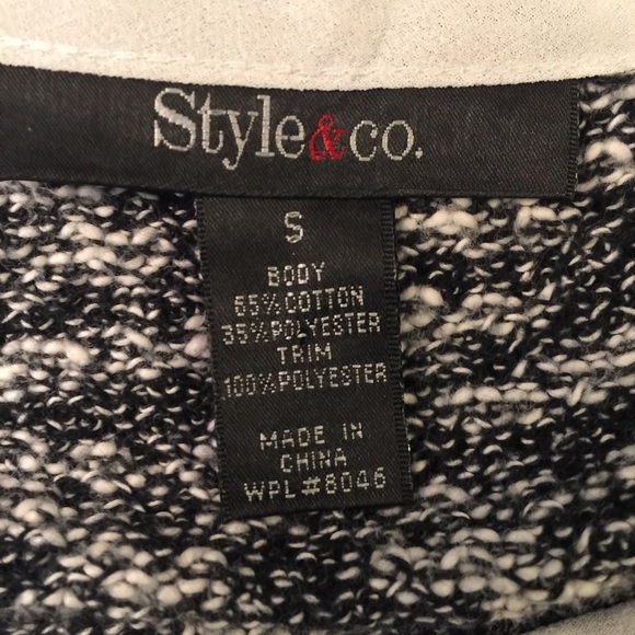 Style&Co studded neckline sheer bottom hem light weight sweater - Picture 8 of 8